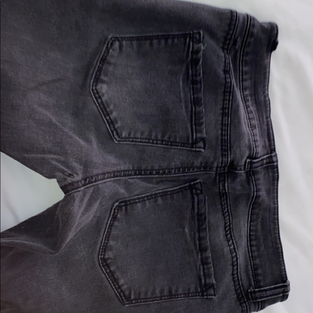 Distressed black jeans